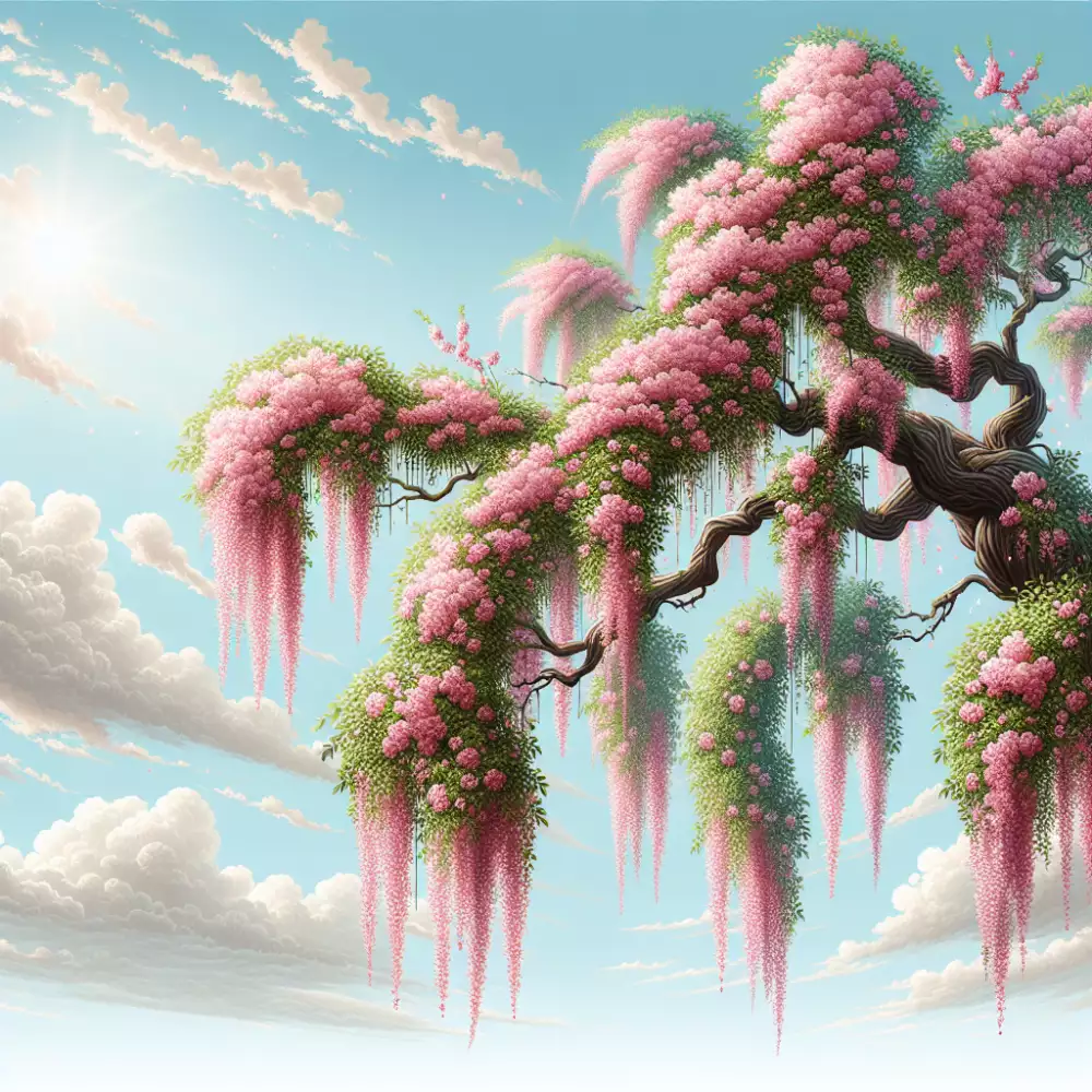 růžově kvetoucí strom